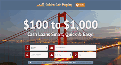 Desktop Screenshot of goldengatepayday-loans.com